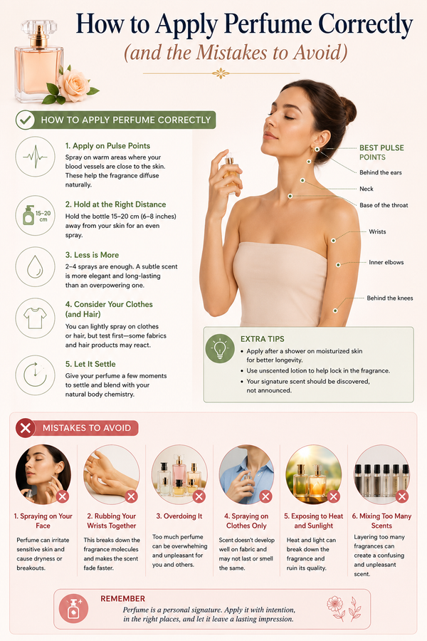 How to Apply Perfume Correctly (and the Mistakes to Avoid)